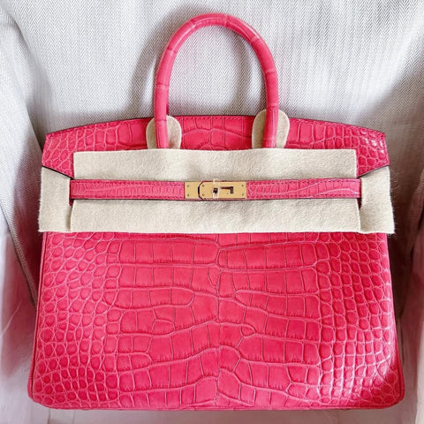 Birkin 25 Bougainvillea Matte Alligator