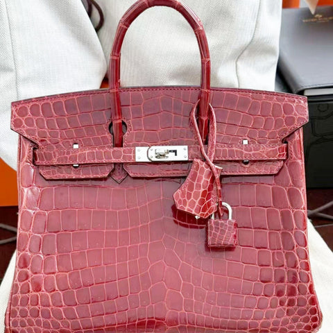 Birkin 25 Rouge H Shiny Niloticus