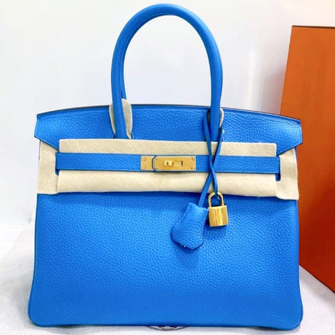 Birkin 30 Blue Zellige Togo