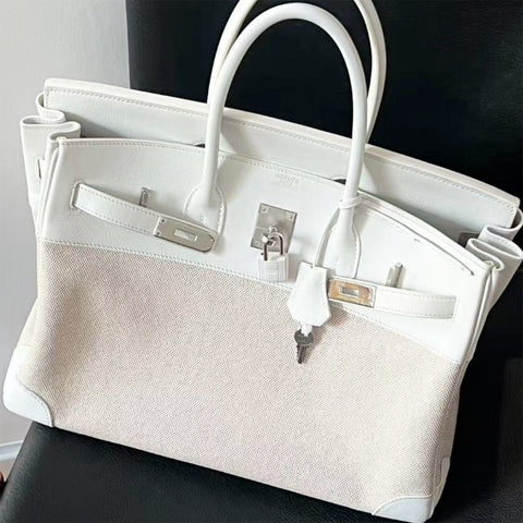 Birkin 35 Toile White