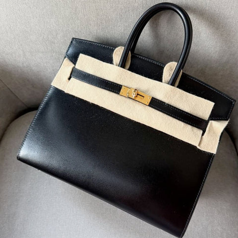 Birkin 25 Sellier Black Boxcalf