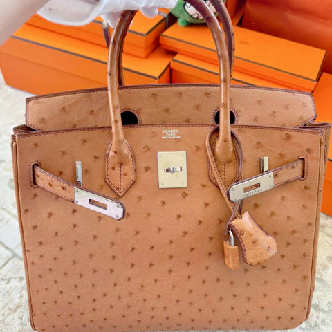 Birkin 30 Gold Ostrich