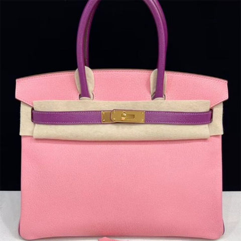 Birkin 30 Rose Confetti/Anemone Chevre