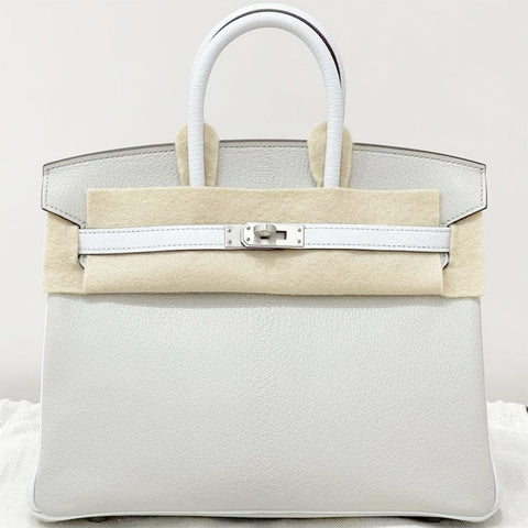Birkin 25 Gris Perle/Blue Brume