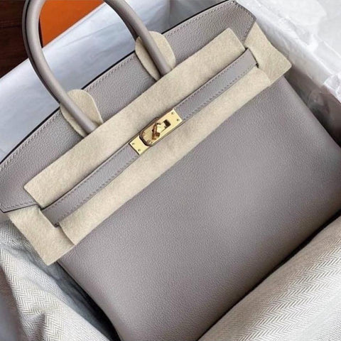 Birkin 25 Gris Asphalt Novillo