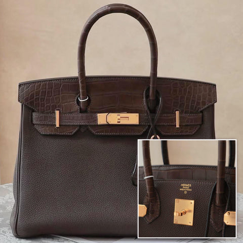 Birkin 30 Touch Ebene Togo/Alligator