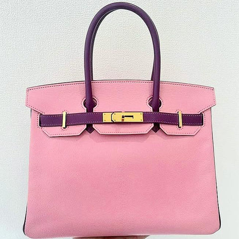 Birkin 30 Rose Confetti/Anemone Chevre