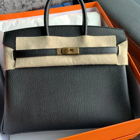 Birkin 25 Black Chevre