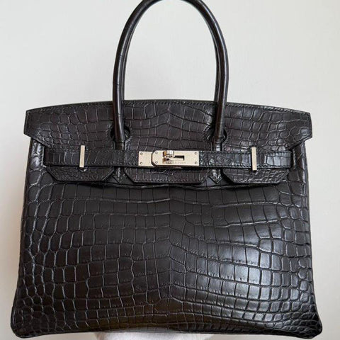 Birkin 30 Black Matte Niloticus