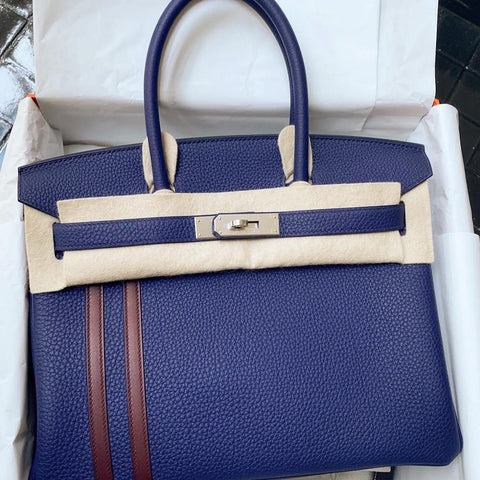 Birkin 30 Officier Blue Encre Togo