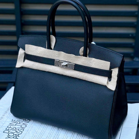 Birkin 30 Black Epsom