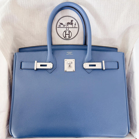 Birkin 30 Blue Agate Epsom