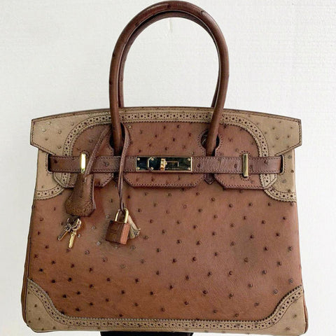 Birkin 30 Ghillies Etrusque Ostrich