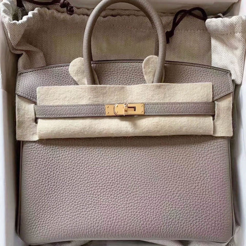 Birkin 25 Gris Asphalt Togo