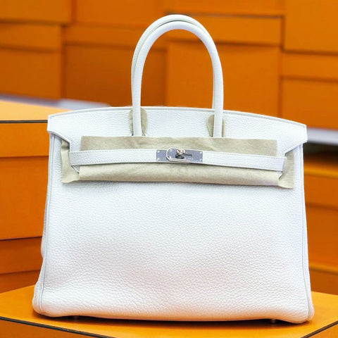 Birkin 35 White Clemence