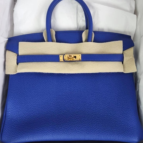 Birkin 25 Blue France Togo