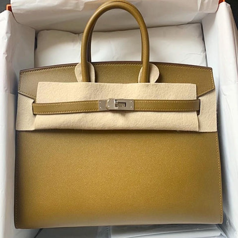 Birkin 25 Sellier Bronze Dore Madame