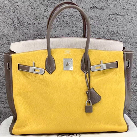Birkin 35 Soleil/Etoupe/Gris Perle Togo