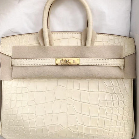 Birkin 25 Vanille Matte Alligator