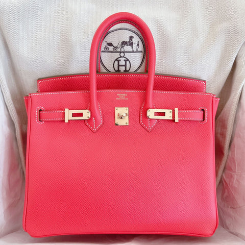 Birkin 25 Candy Rose Jaipur/Gold Epsom
