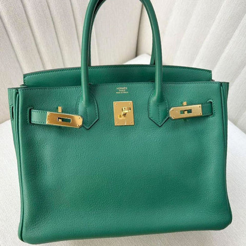 Birkin 30 Vert Vertigo Novillo