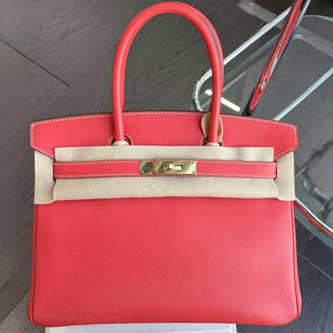 Birkin 30 Candy Rose Jaipur/Gold Epsom