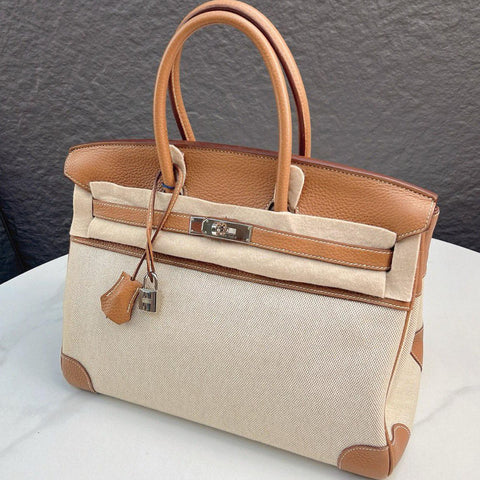 Birkin 35 Toile Natural Togo