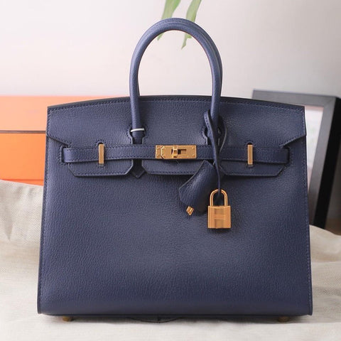 Birkin 25 Sellier Blue de Prusse Chevre
