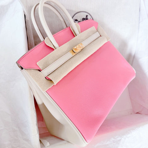 Birkin 25 Rose Confetti/Craie Epsom