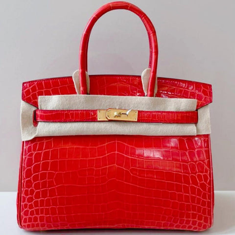 Birkin 30 Geranium Shiny Niloticus