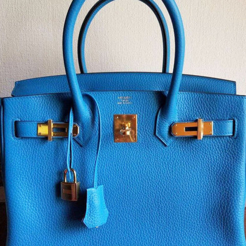 Birkin 30 Blue Zanzibar Clemence