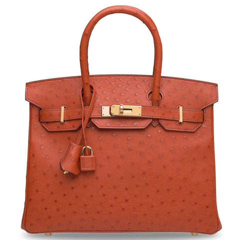 Birkin 30 Brique Ostrich