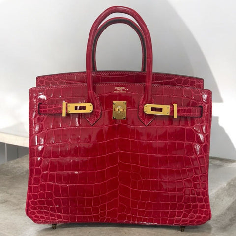 Birkin 25 Braise Shiny Niloticus
