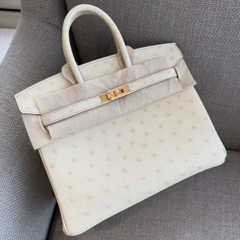 Birkin 25 Beton Ostrich
