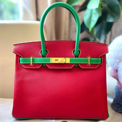 Birkin 30 Rouge Casaque/Bamboo Epsom