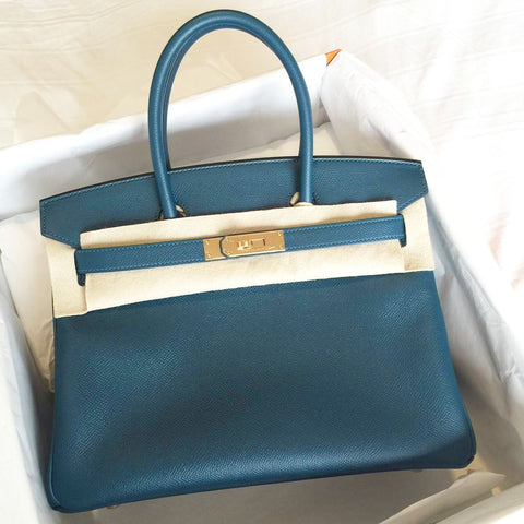 Birkin 30 Blue Colvert Epsom