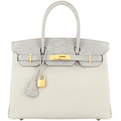 Birkin 30 Touch Gris Perle Togo/Matte Alligator