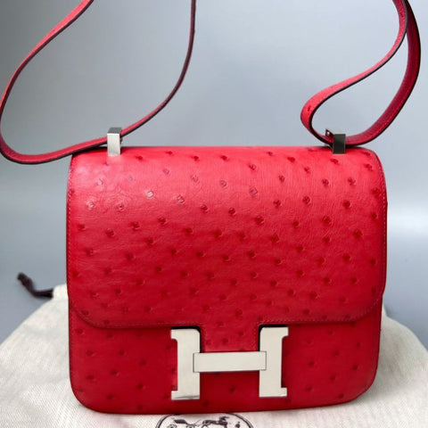Constance 24 Rouge Vif Ostrich