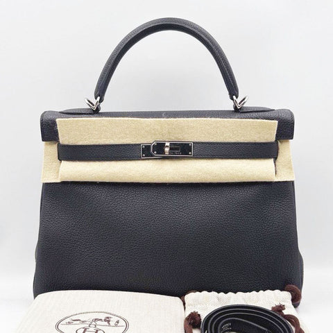 Kelly 32 Black Togo