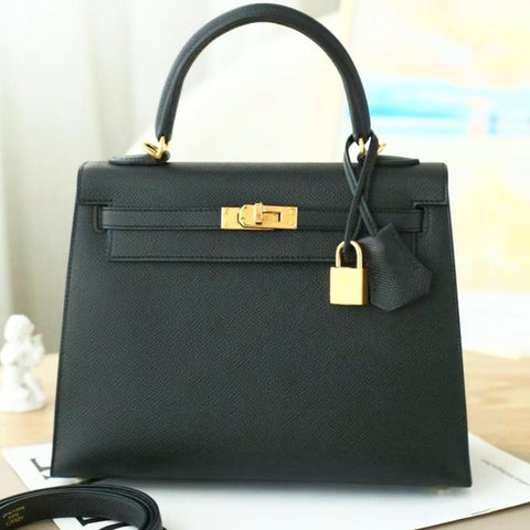 Kelly 25 Sellier Black Epsom