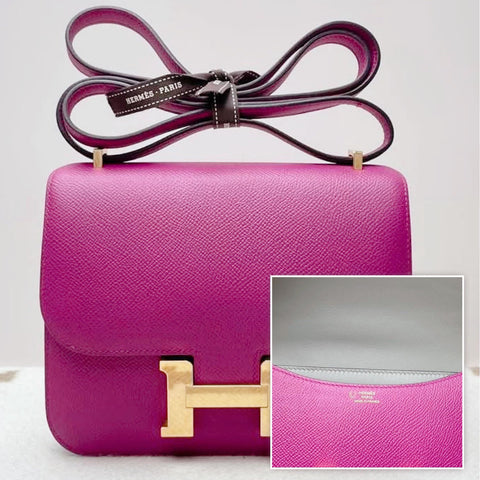 Constance 18 Rose Pourpre/Gris Mouette Epsom