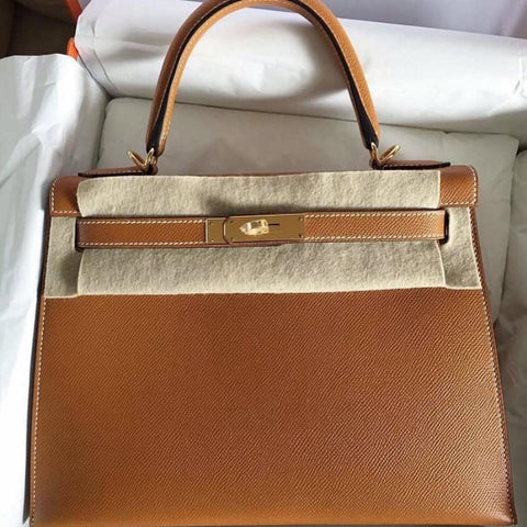 Kelly 28 Sellier Toffee Epsom