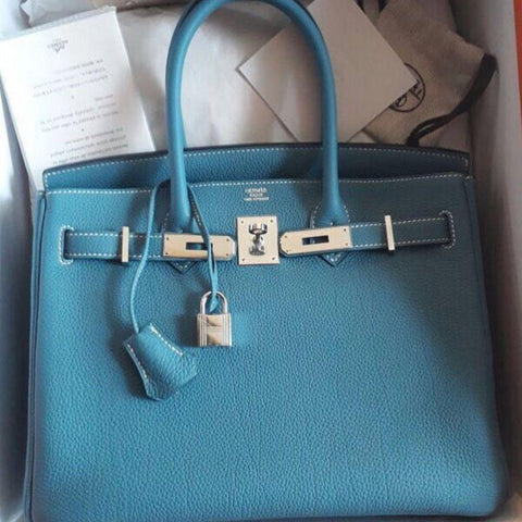 Birkin 30 Blue Jean Togo