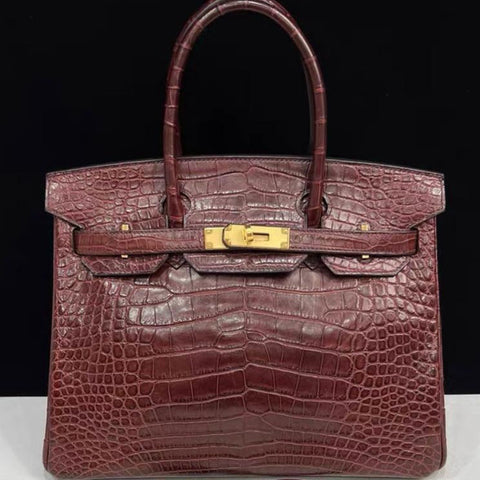 Birkin 30 Bourgogne Matte Alligator