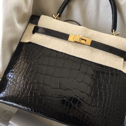 Kelly 25 Sellier Black Alligator
