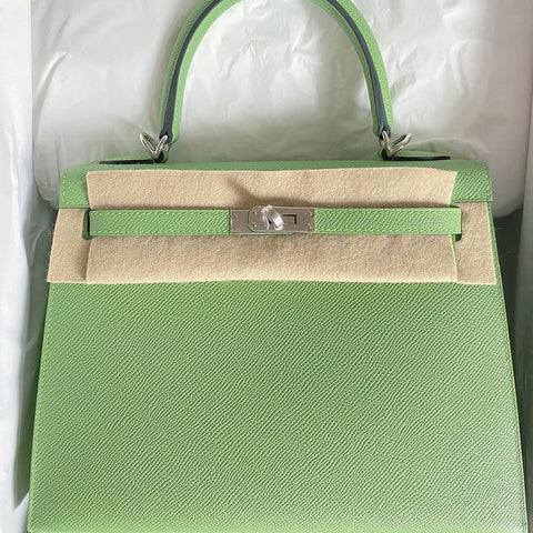 Kelly 25 Sellier Vert Criquet Epsom