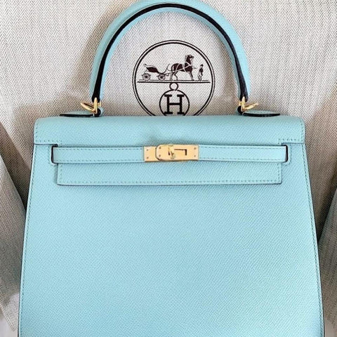 Kelly 25 Sellier Blue Atoll Epsom