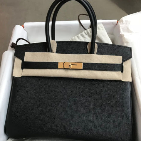 Birkin 30 Black Epsom
