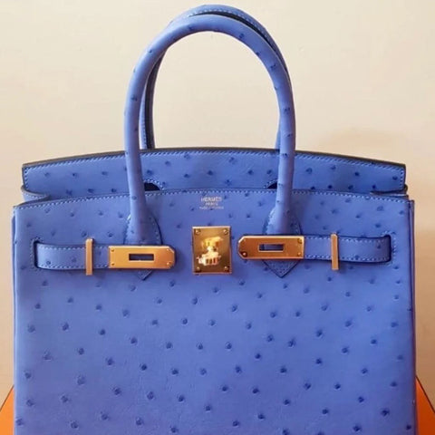 Birkin 30 Bleuet Ostrich