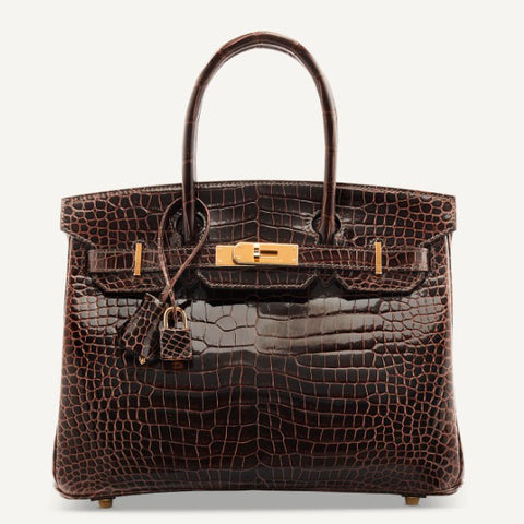 Birkin 30 Macassar Shiny Porosus